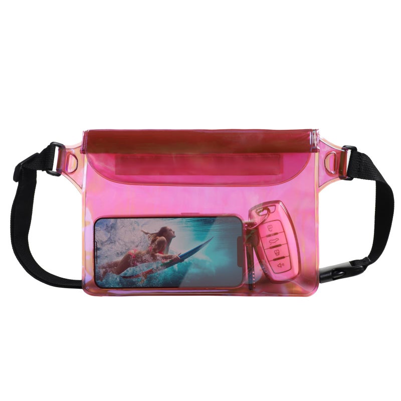 F-color Waterproof Fanny Pack - Waterproof Phone Pouch with Waist Strap - Cruise Essentials 2025 Must Haves Waterproof Pouch Dry Bag Keep Phone Valuables Safe for Beach Kayaking Boating Fishing - Image 1